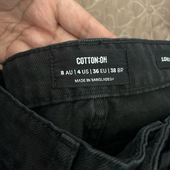 Long straight leg black jeans COTTON ON - Picture 5 of 5